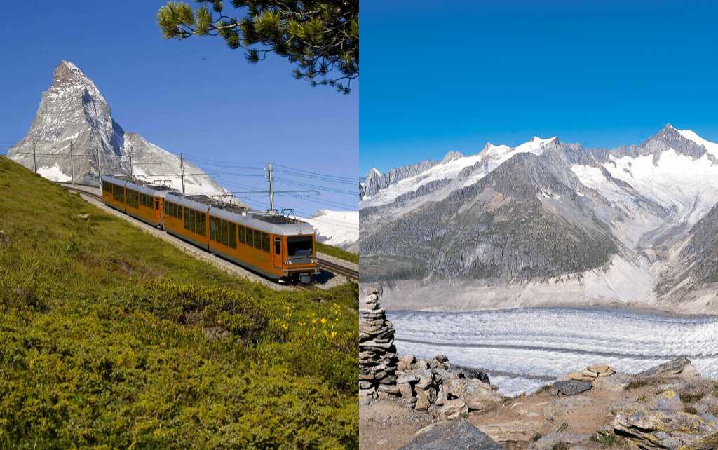 Aletsch Glacier meats Matterhorn