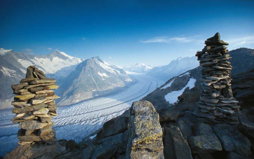 Pause au glacier d'Aletsch