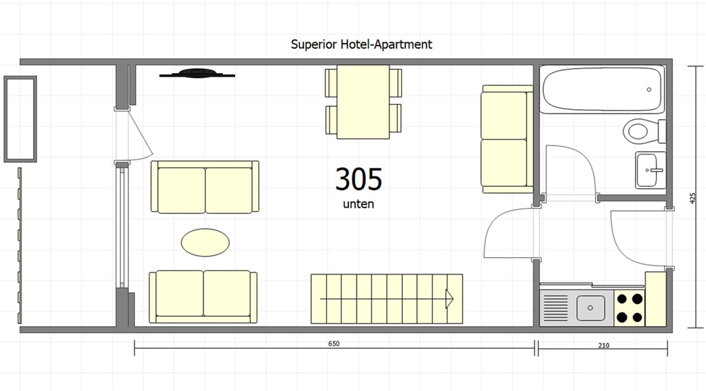 Appartement de l'hôtel 305 7